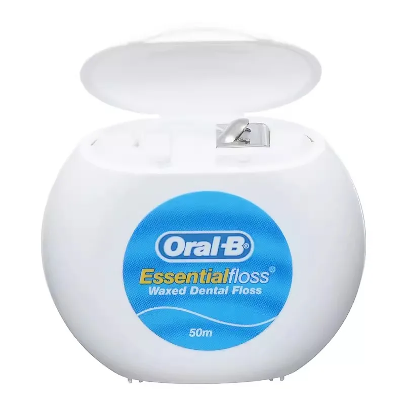 Oral B Waxed Essential Floss Professional Teeth Cleaning Dental Floss Ultra Fine Portable 50m*2 Boxes Ultra Fine Fine Slip Floss