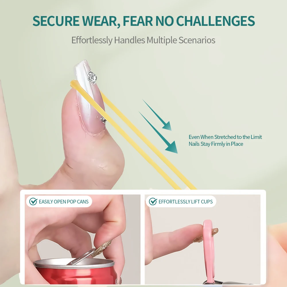 Nailpop Druk op nagellijm Supersterk Langdurig Sneldrogend Geen UV-lamp nodig Hypoallergeen Zachte lijm voor nepnagels