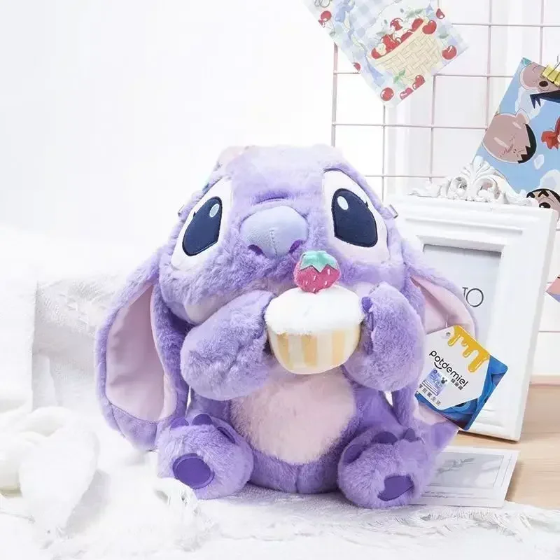 28 cm Disney Lilo & Stitch Cartoon Angel Knuffel Anime Zacht Gevuld Pop Kussen Kinderverjaardag Kerstcadeau