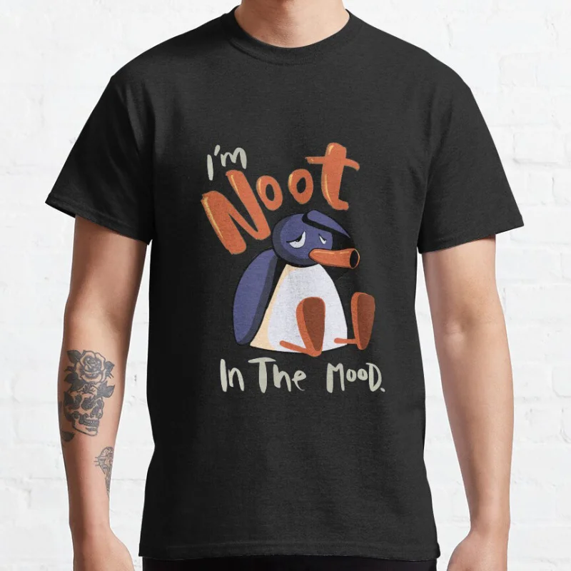 

NOOT In The Mood Noot Noot Pingu - Funny Animals meme gift T shirt for men Large size Tops S-6XL 100% cotton printed Clothes