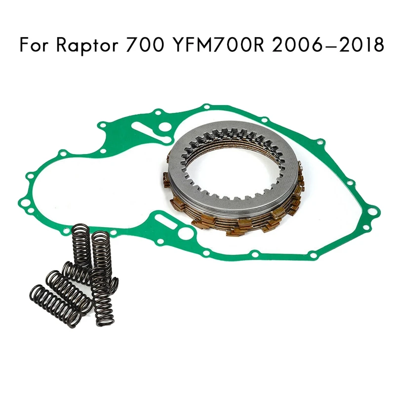 

Clutch Kit Clutch Friction Plates Heavy Duty Springs & Cover Gasket for Yamaha Raptor 700 YFM700R 2006-2018