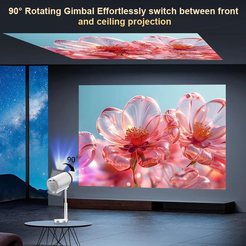 جهاز عرض Touyinger Everycom X9 Pro Mini 1080 عالي الدقة 4K أندرويد 13 تلفزيون فيديو بلوتوث أجهزة عرض مسرح منزلي متعاطي المخدرات التركيز التلقائي