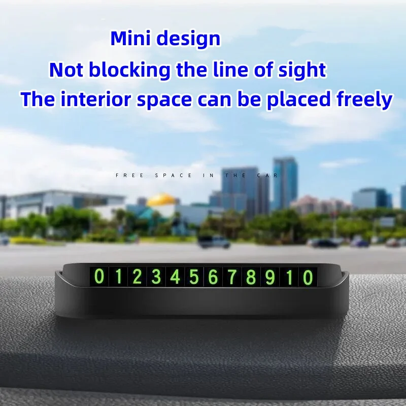 Mini design of temporary parking number plates for cars, convenient for grouping according to the number placed