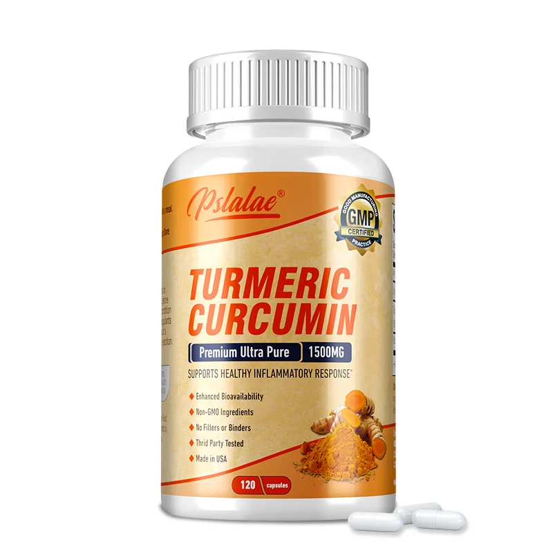 

Turmeric Curcumin with Black Pepper Extract 1500mg - Support Joint Inflammation, Antioxidant, Brain & Digestive Health