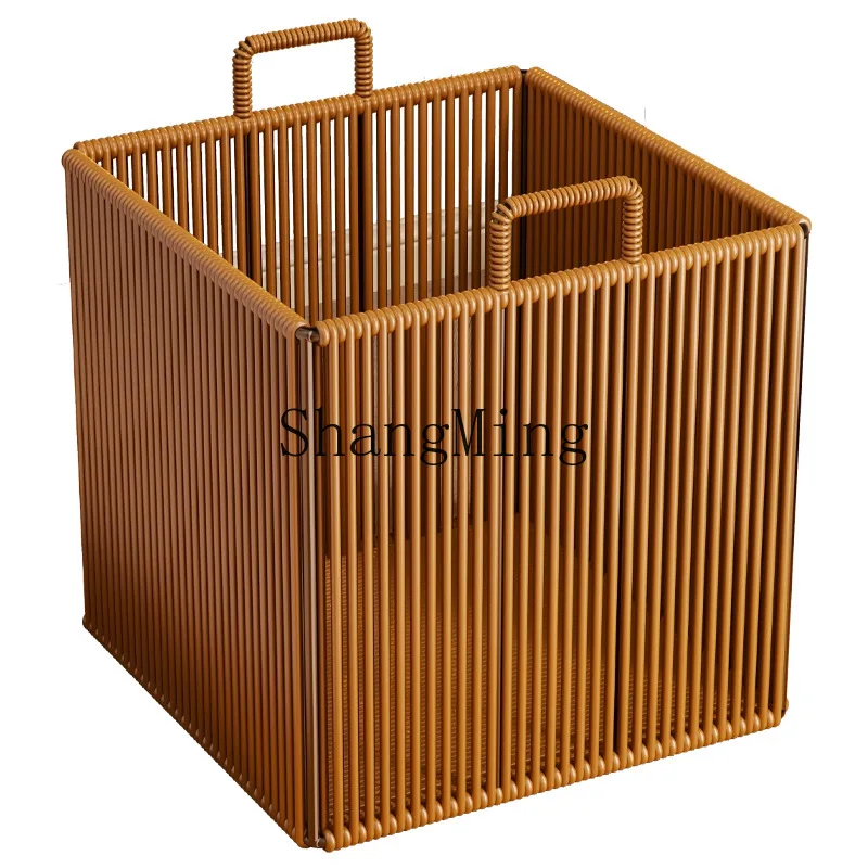 

FG household imitation rattan weaving high value light luxury bathroom laundry basket toilet dirty clothes clothes basket