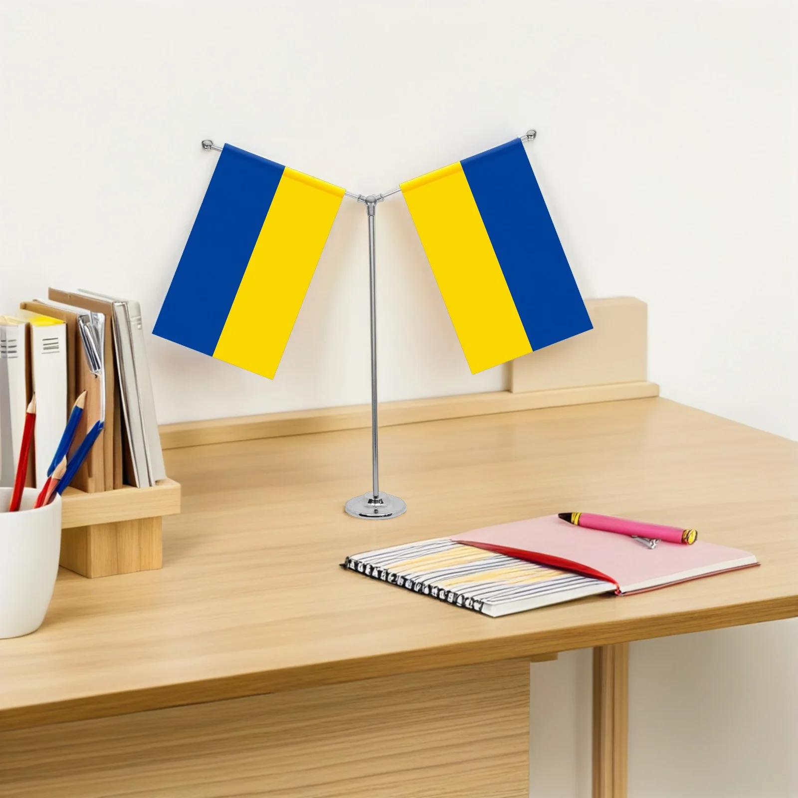 

Durable Metal Flagpole Base for Office Desk Stable Support Sleek Construction Mini Tabletop Stand Flag Display Bracket Home