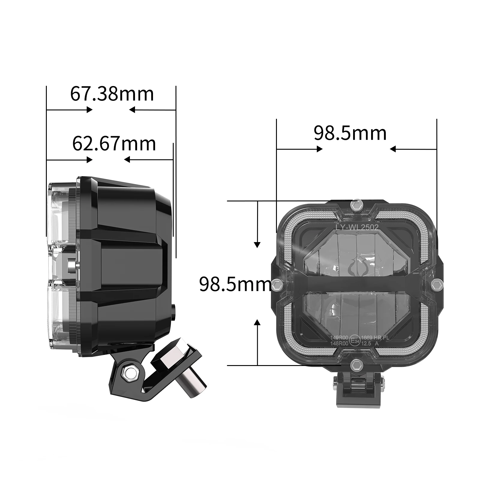 2pcs LED Work Light White & Amber Driving Fog Light Daytime Running Light Led light Bar For Car Truck Pickup Boat Suv Off Road