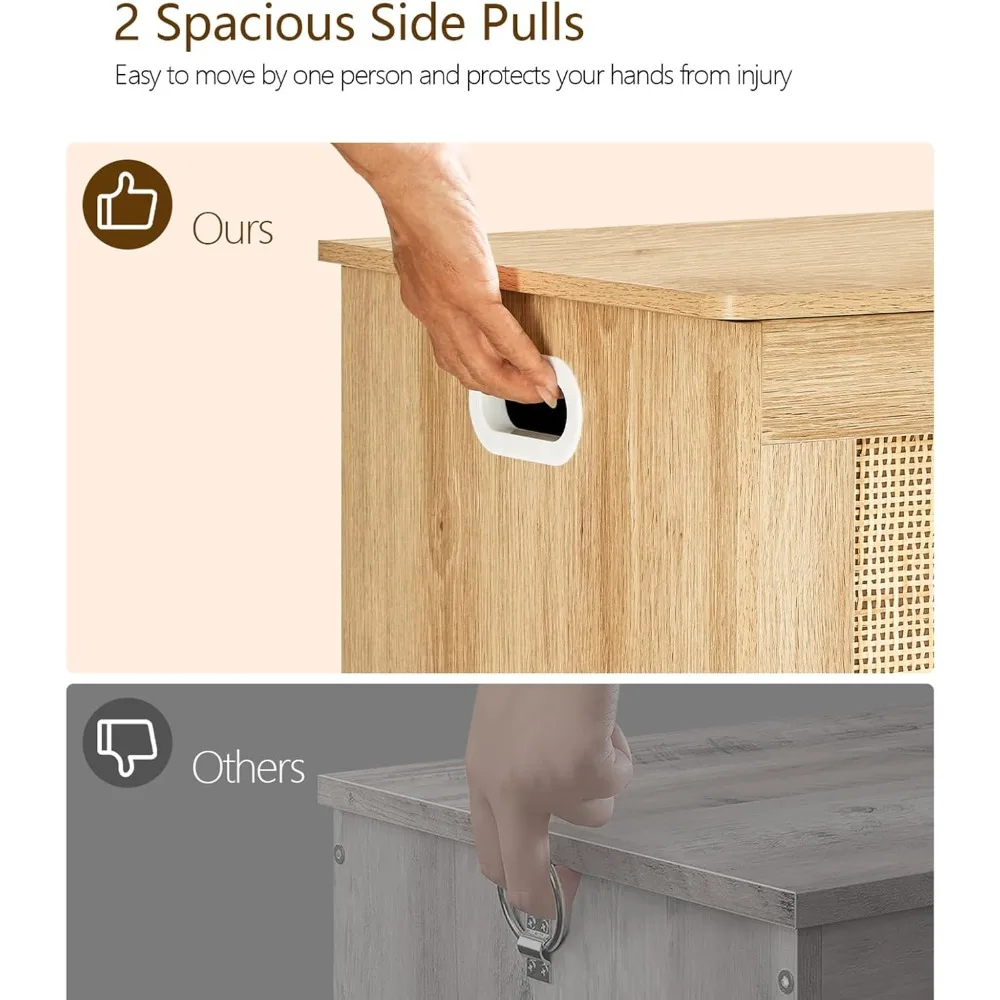 صندوق ألعاب كبير بحجم 39.4 مع مفصلات أمان، مقعد تخزين لغرفة النوم، دعم تخزين الأحذية، صندوق ألعاب متين للأطفال #4