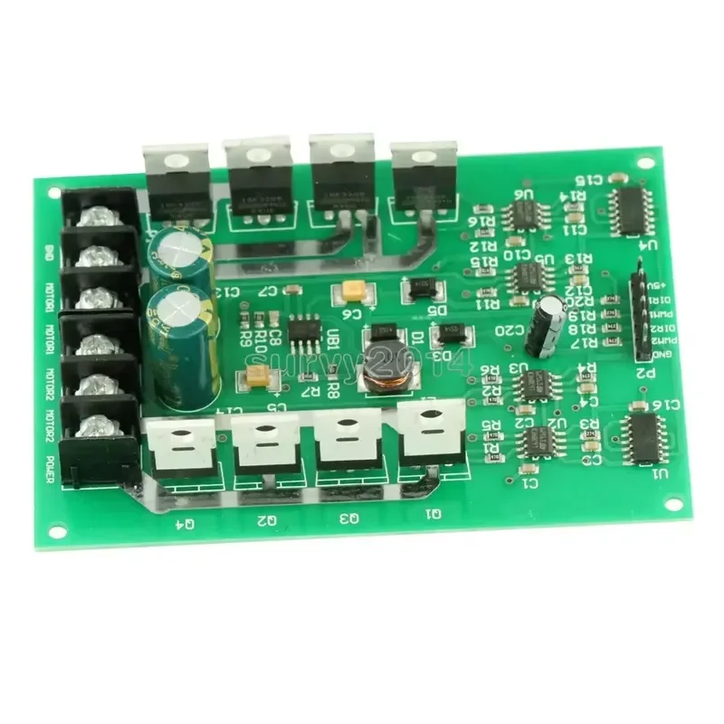 Dual Channel Motor Driver Board Module High Power H Bridge DC 3-36V Strong Braking Function Drive Plate