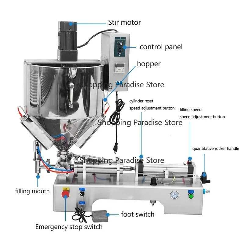 Lipstick Heating Stirring Filling Machine With Mixing Hopper Heater Tank Hot For Chocolates Crayon Handmade Soap Fill