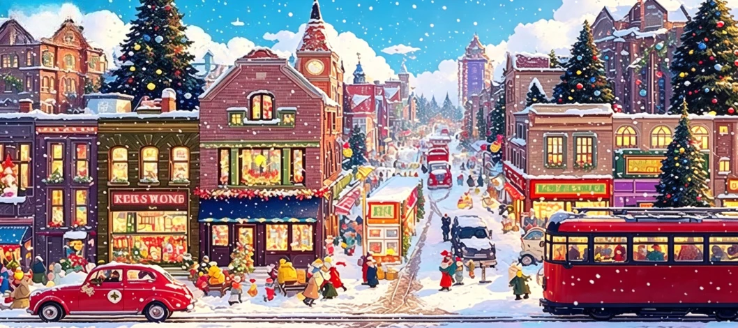 500 Pieces Christmas Themed Street View dragon Pattern Jigsaw Puzzle Educational Toy for Kids Children 's Games Christmas Gift