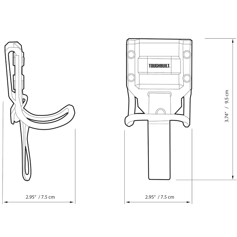 TOUGHBUILT TB-52 Modular Hammer Loop Extreme-duty Steel Loop For Tool Hanging Waist Belt Bucket Hand Tool Accessories