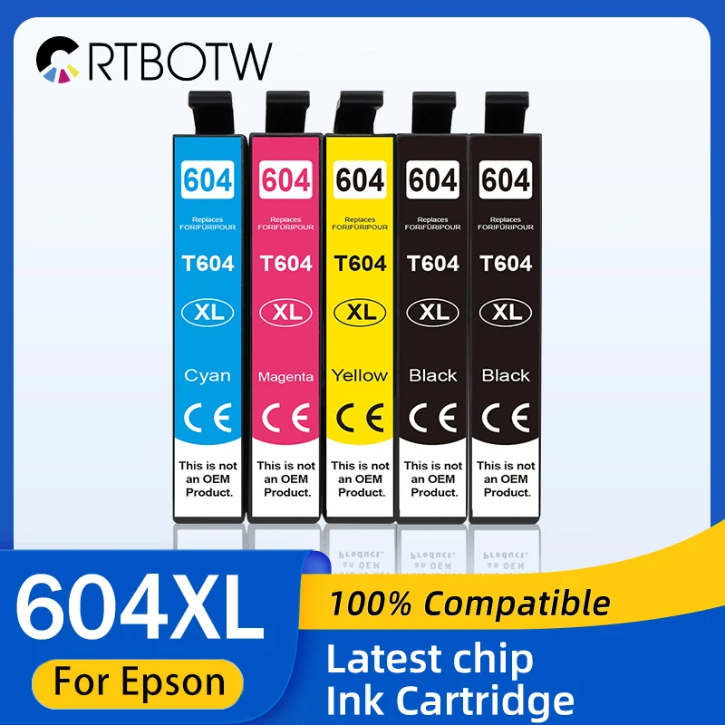 

T604 Ink Cartridge For Epson T 604 604XL Compatible XP 2200 2205 3200 3205 4200 4205 WF 2910 2930 2950 Printer XL