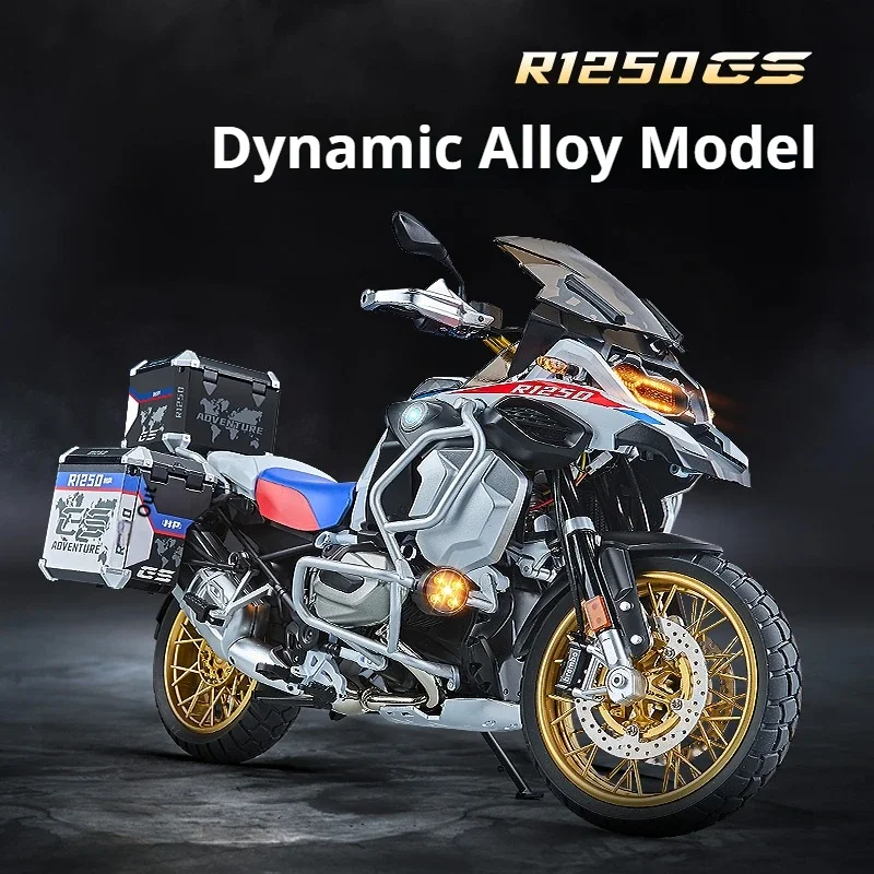 New 1:7 supersize Alloy Motorcycle Model with Spray Function Boyfriend Gift Home Decoration Collection For BMW R1250GS ADV