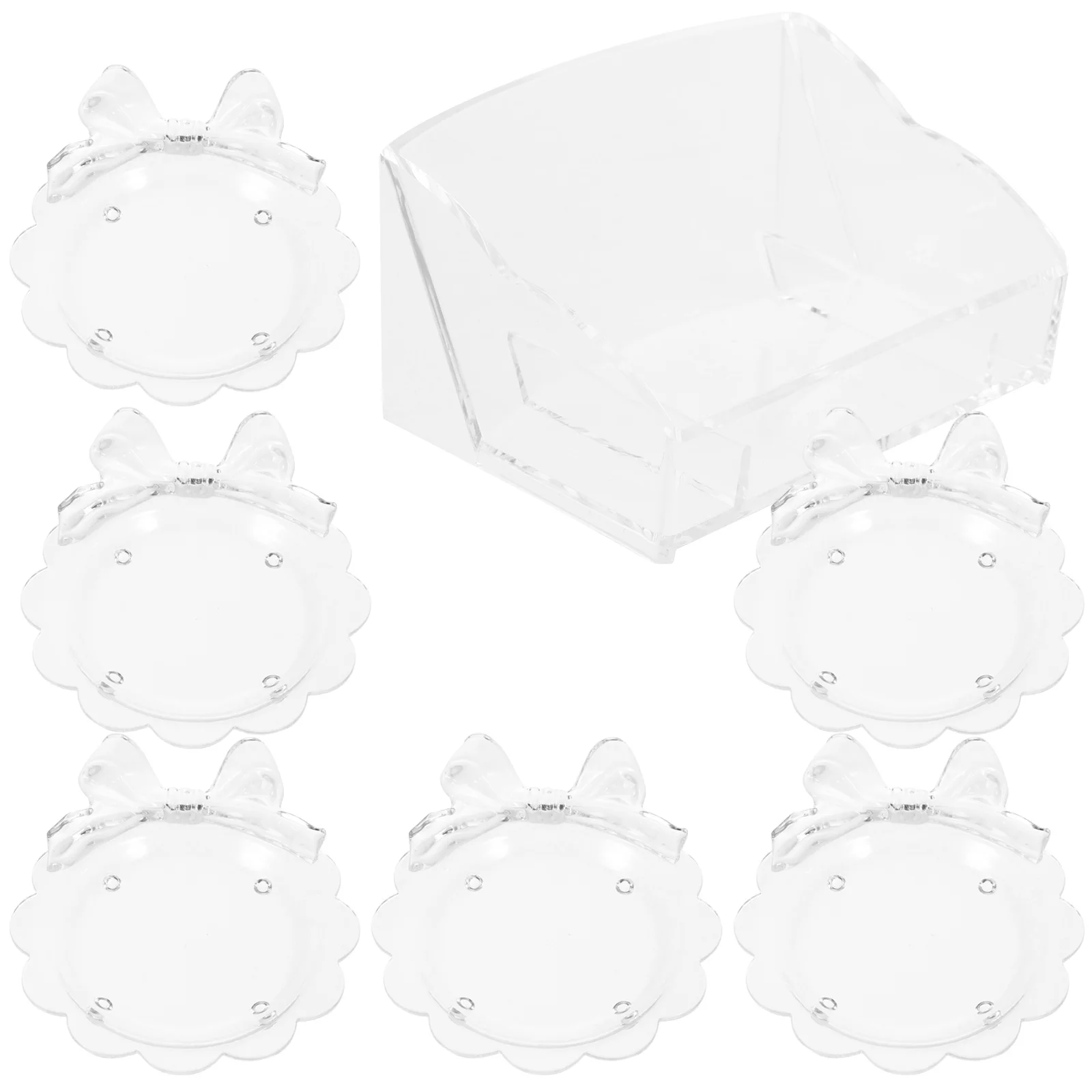 

Insulated Coaster Set Dining Room Table Decor Cup Coasters for Desk Decorate Transparent Acrylic