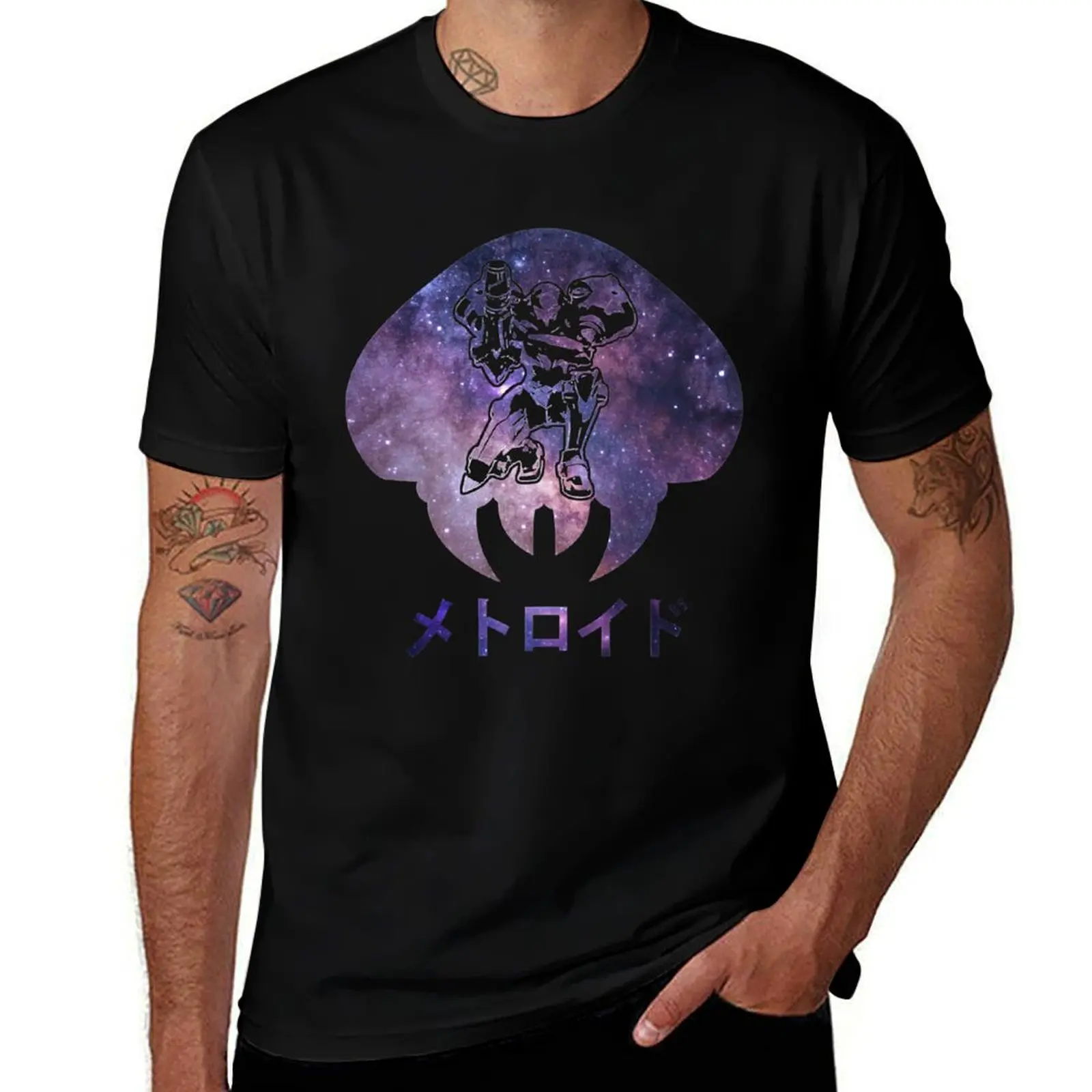

t cotton plain graphic Space shirt package man man high t t-shirt quality Samus For shirt cotton Men for man T-Shirt black Gift