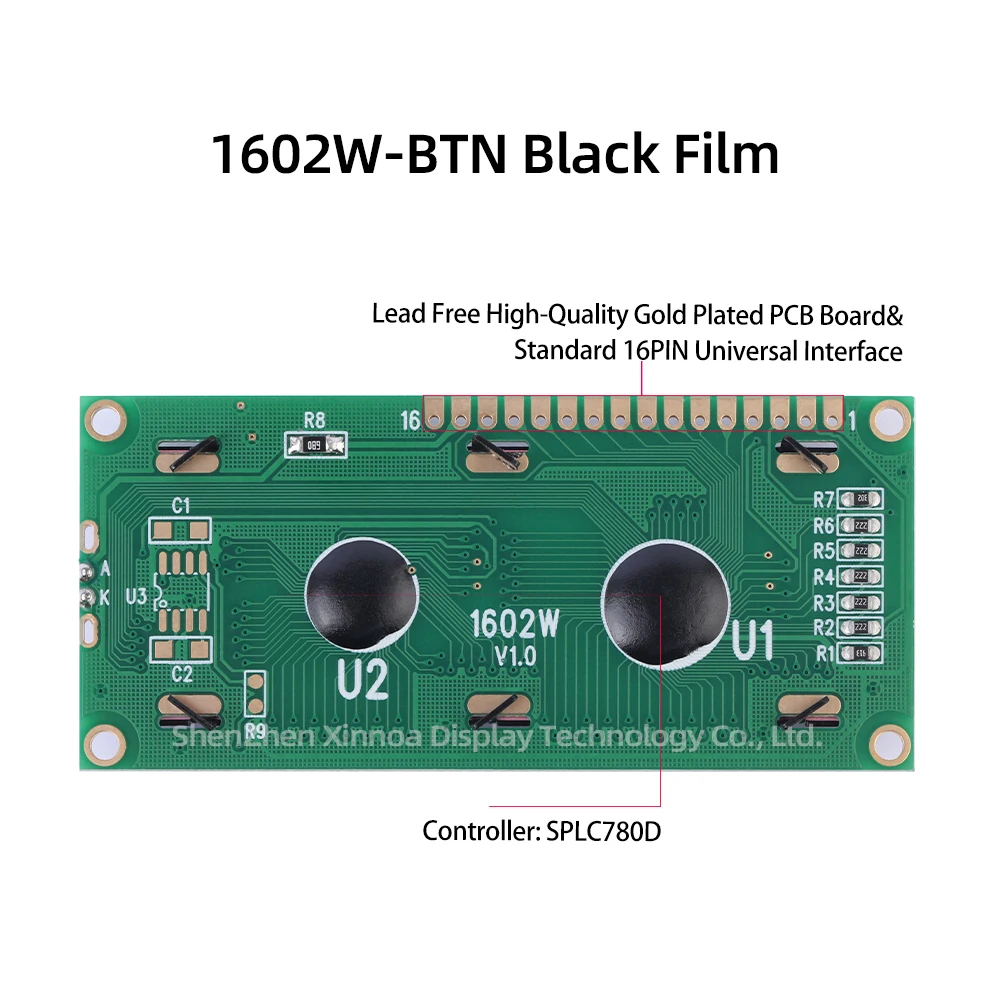 Imagem -02 - Display Lcd Screen Spot Module Serial Lcd Display Screen Btn Black Film Orange Font 16x2 Lcd16x2a