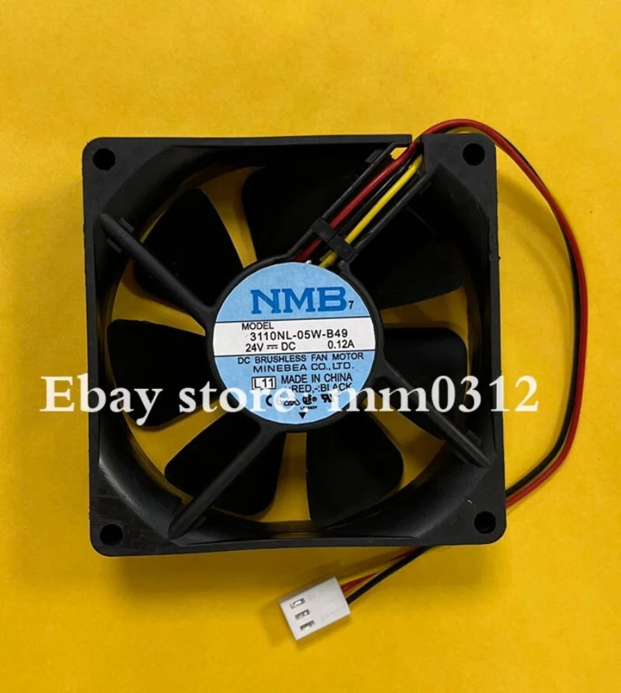 

For NMB 3110NL-05W-B49 8025 DC24V 0.12A 80*80*25MM 3-Pin Silent Cooling Fan
