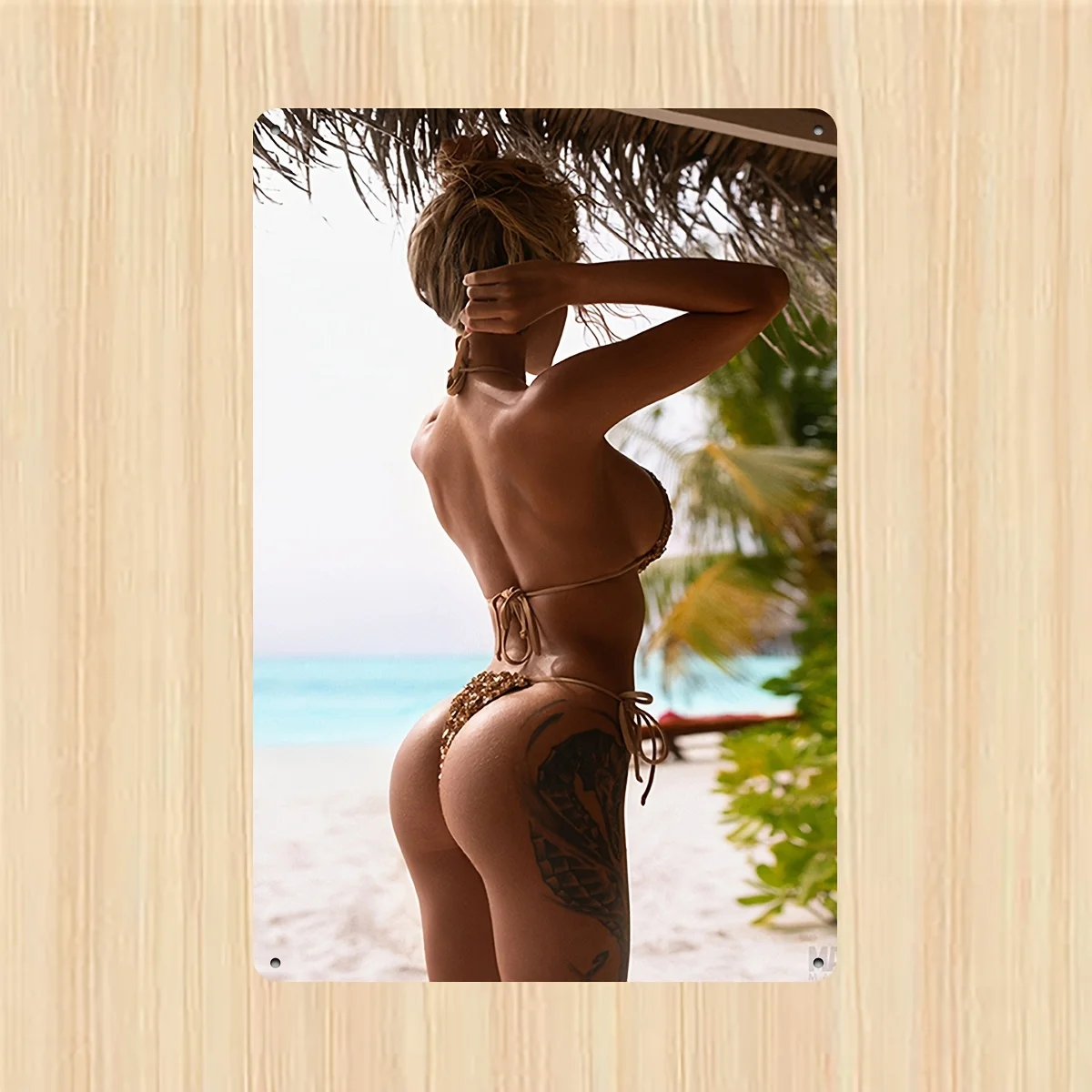 Sexy Hot Model Poster Metal Sign Plaque Wall Decor Gift for Shop, Home, Street, Restaurants, Cafes, Store, Office, for Man Cave