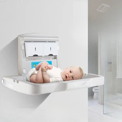 Fasciatoio pieghevole a parete, pannolino, sedile del bagno per la cura della cameretta della mamma e del bambino in bagno