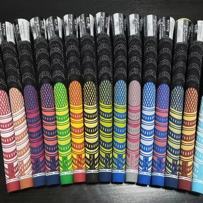 15Colors 10pcs/Lot Golf Grips Set Rubber Grips Cotton Yarn Golf Club Grips Iron and Wood Standard Golf Grip Universal