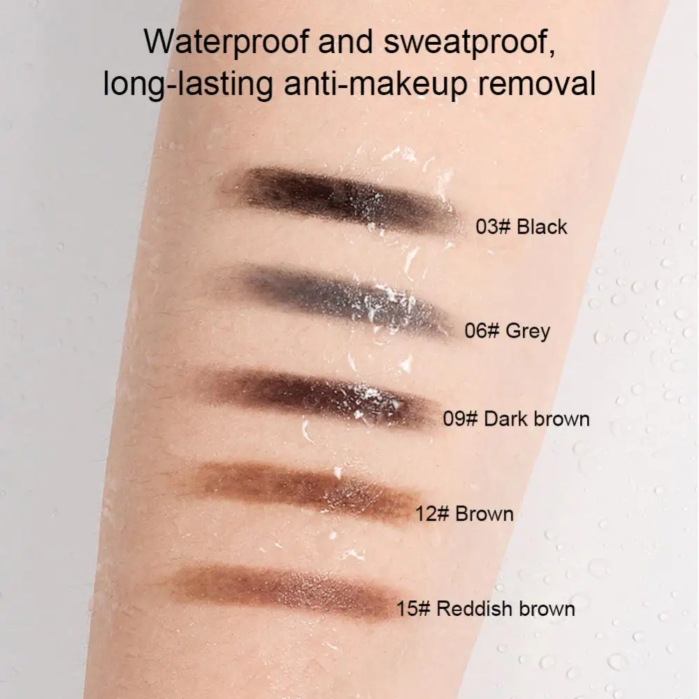 防水性と耐久性のあるアイブロウペンシル,天然眉毛フォーム,使いやすい,エコロジカルアイコスメティック,5色