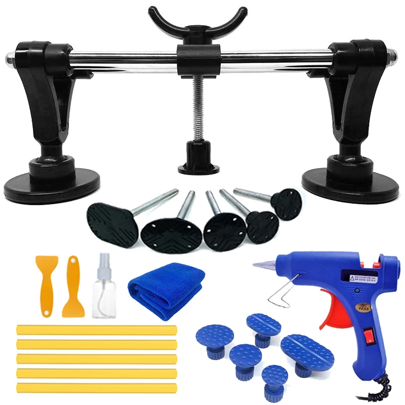 

Car Puller Repair Dent Bridge Tools Automotive Body Sheet Metal Paintless Dent Removal Kit Professional Workshop Accessory Set