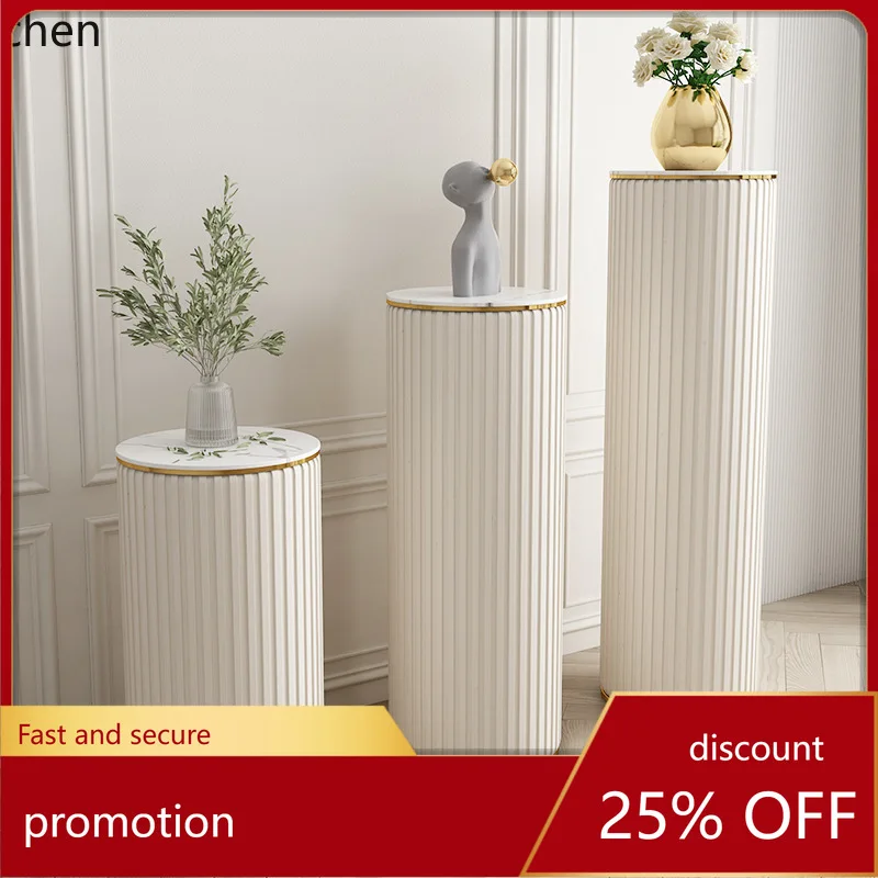 

CZ Living Room Side Cabinet Corner Table Floor-standing Modern Simple Balcony Round Indoor Storage Shelf