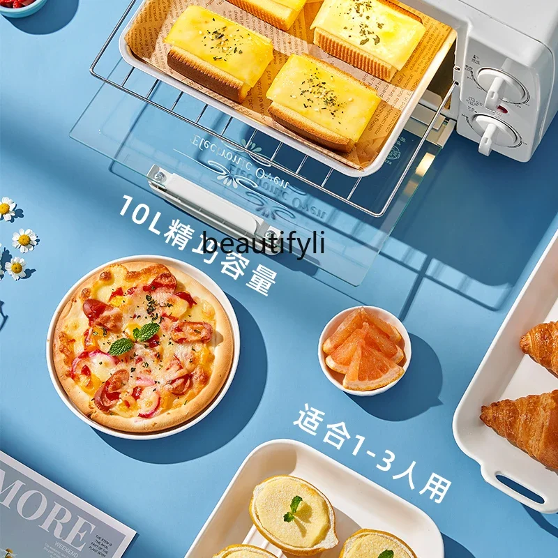 เตาอบในครัวเรือน 10 ลิตรอบมัลติฟังก์ชั่น GT10B เตาอบไฟฟ้าอัตโนมัติเต็มรูปแบบ เตาอบขนาดเล็กขนาดเล็ก