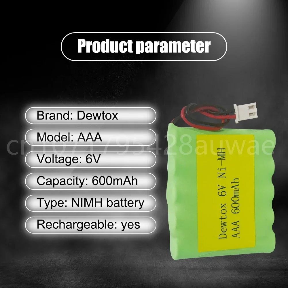플러그가 달린 충전식 배터리 팩, 모든 종류의 전자 제품에 적합, 6V AAA, 600mAh, Ni-Mh, 신제품