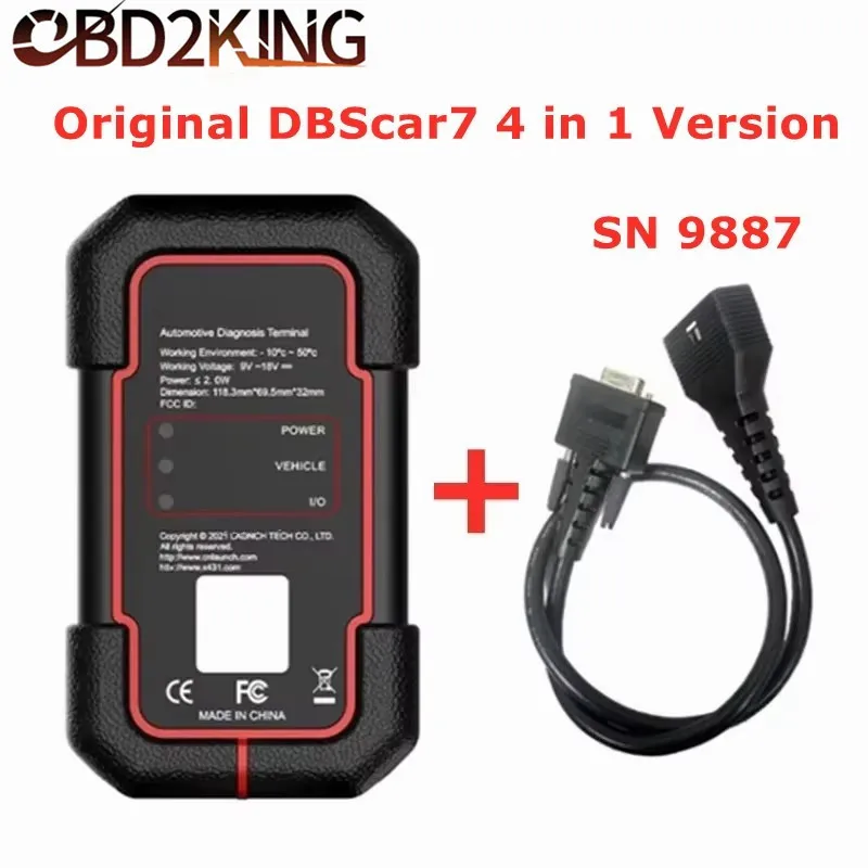 Original DBScar VII 4 in 1 Version Support XDIAG Diagzone Xpro5 Prodiag DBScar7 SN 9887 CAN FD Doip Car Truck EV Diagnostic Tool