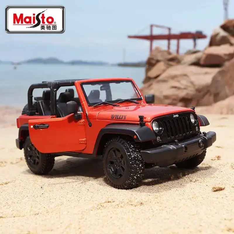 Maisto 1:18 2014 Jeep Wrangler Alloy Car Model Diecast Metal Toy Off-road Vehicles Car Model Simulation Collection Children Gift