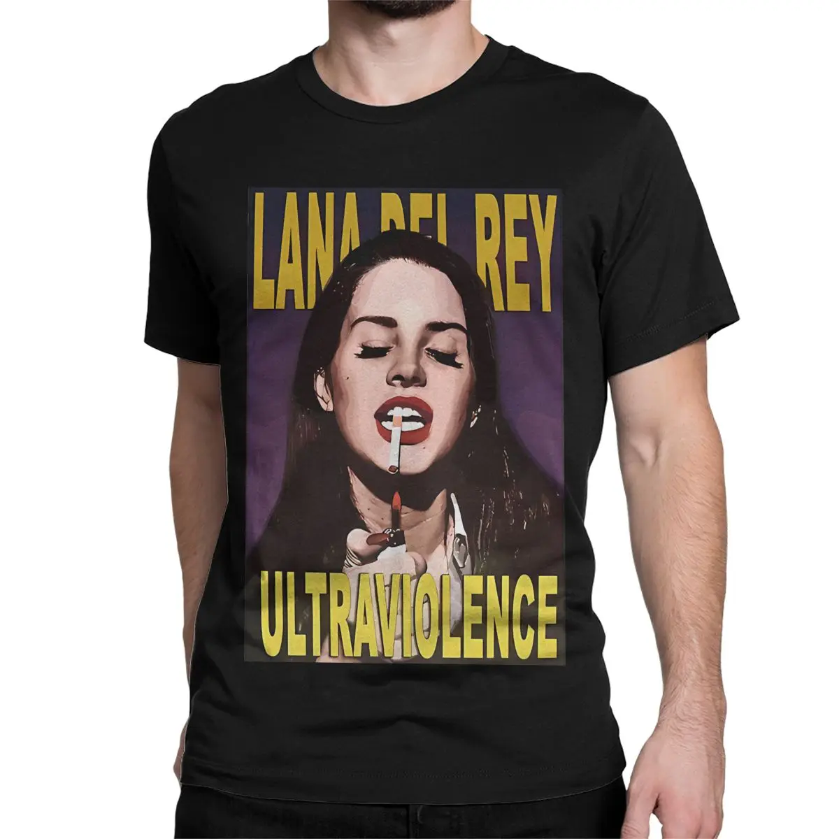 Lana Del Rey Ultraviolence T Shirt Men Women's Cotton Novelty T-Shirt Round Neck Hip Hop Music Album Tee Shirt Clothes Plus Size