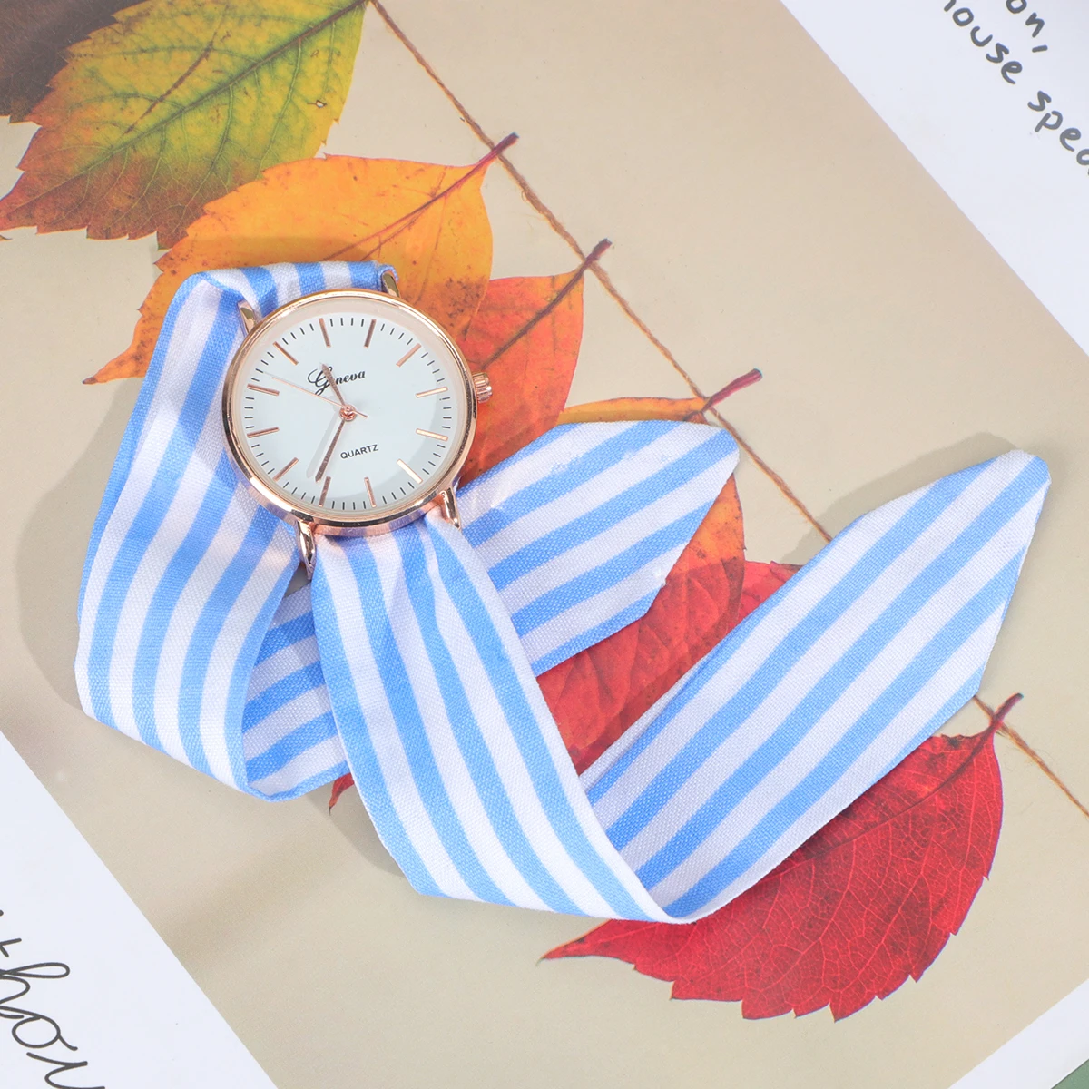 

Bowknot Watch Wrist Watch Women Watch Wrist Decoration Quartz Watch Stripe Watch