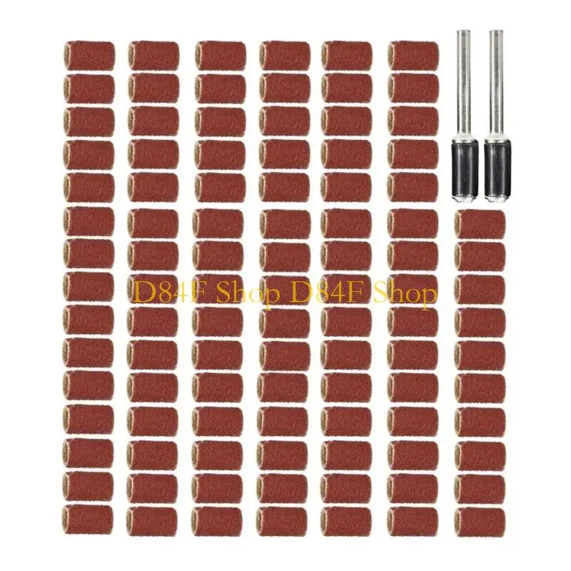 D84F 102Pcs Sanding Drum Set for Drum Sander Include Sanding Drums with Mandrels