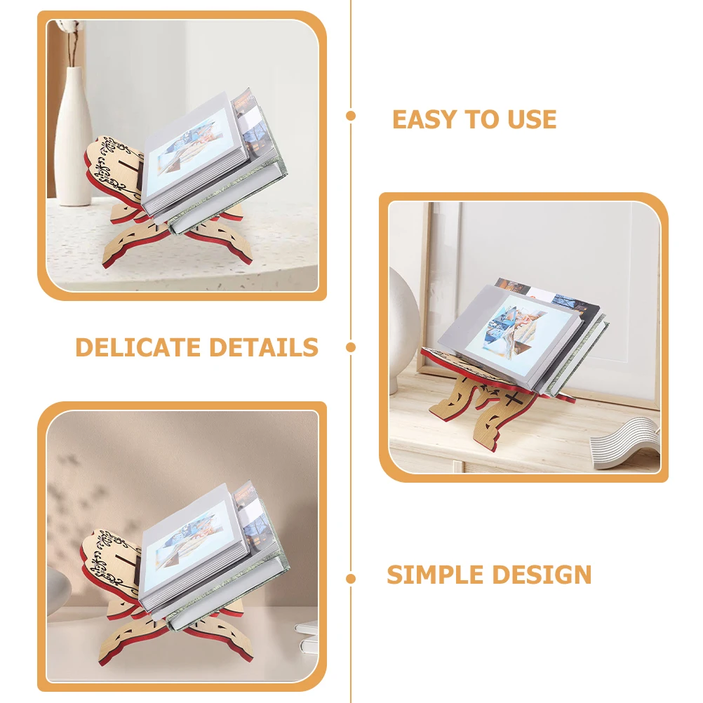 

Reading Stand Wood Quran Holder for Books Piano Scores Fine Craftsmanship Small Size Does Not Occupy Space Convenient Tool