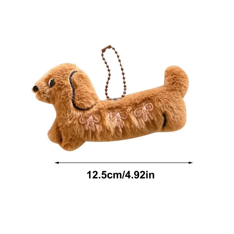 Animal chaveiro dachshund pelúcia chaveiro de pelúcia filhote de cachorro dos desenhos animados chaveiro mochila decoração para sala de aula formatura aniversário