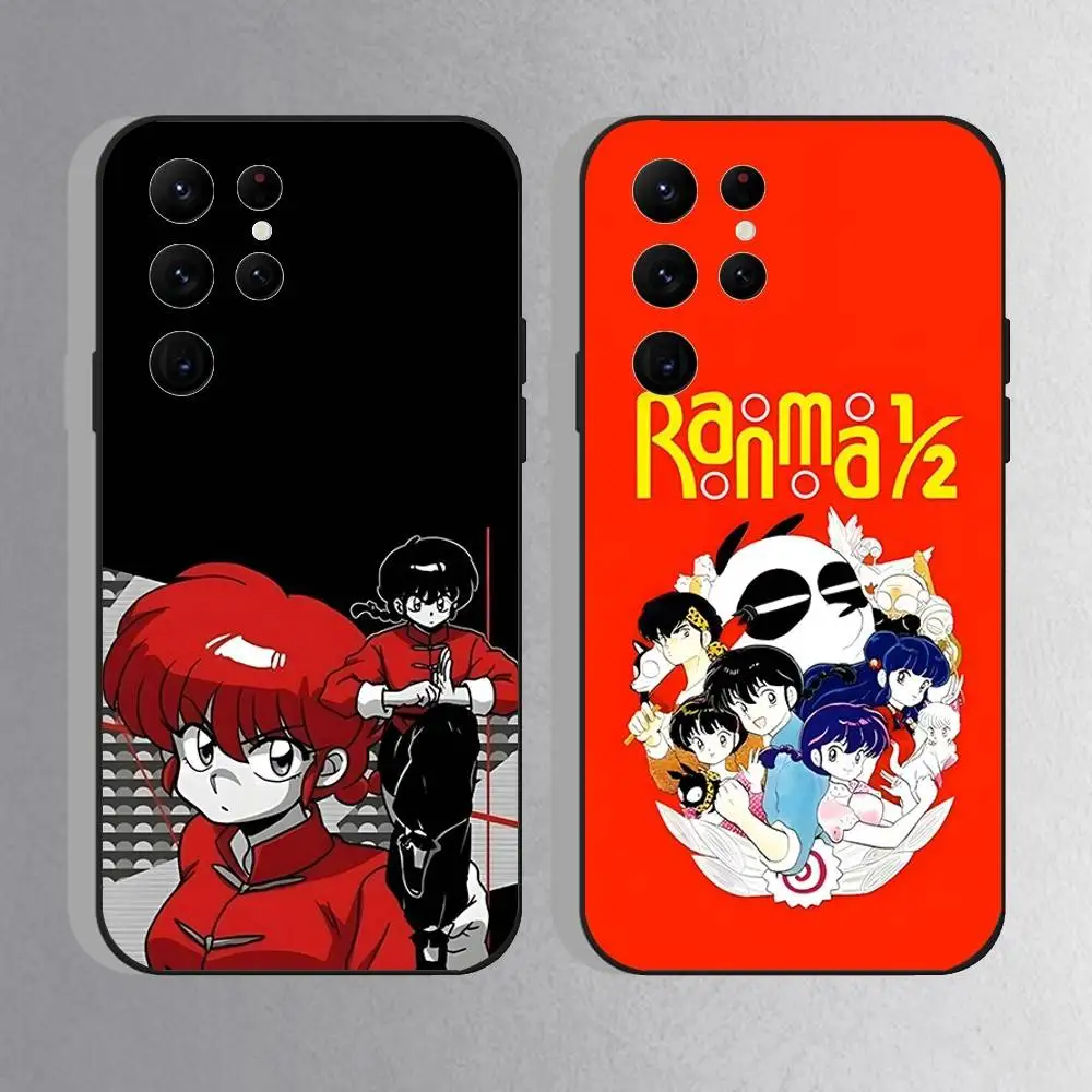 Anime R-Ranma 12 Phone Case For Samsung S10,S21,FE,S21 ,S26,S25,S24,S23,Ultra,S9,S22,Plus Black Shockproof TPU
