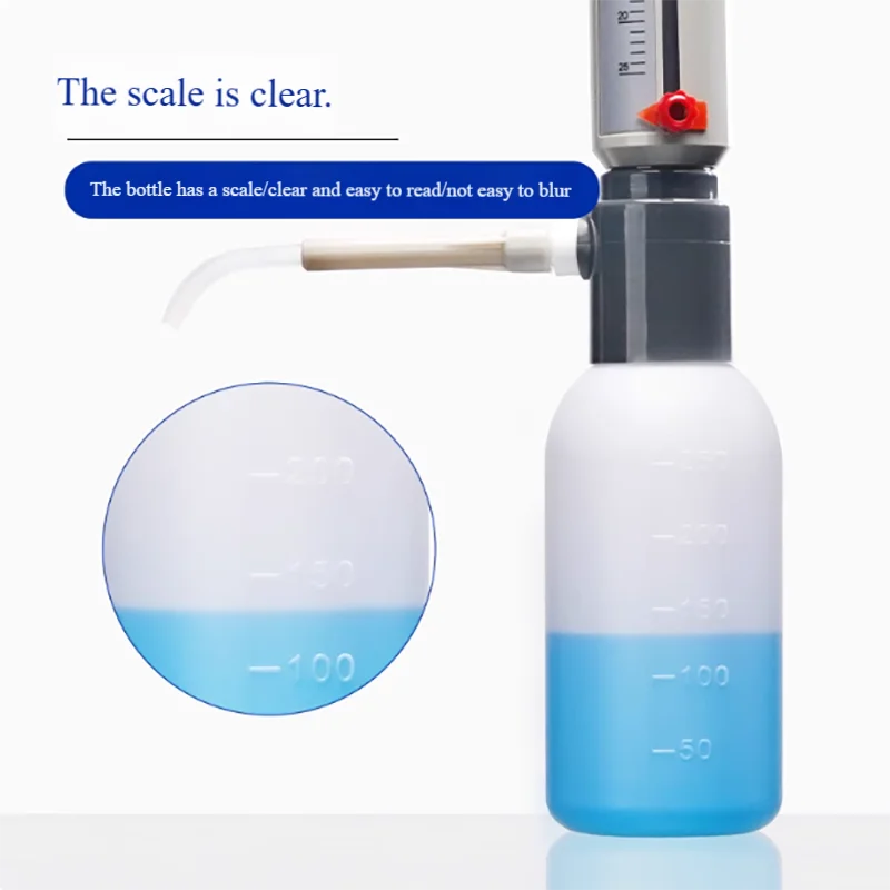 Sleeve-type adjustable dosing device transparent brown glass dosing bottle plastic set 250ml 500ml 1000ml