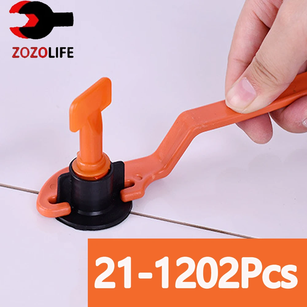 21-1302Pcs Floor Tile Leveling System Clips Spacers Porcelain Ceramic Leveler Kit For Tile Laying Wall Fixing Construction Tools