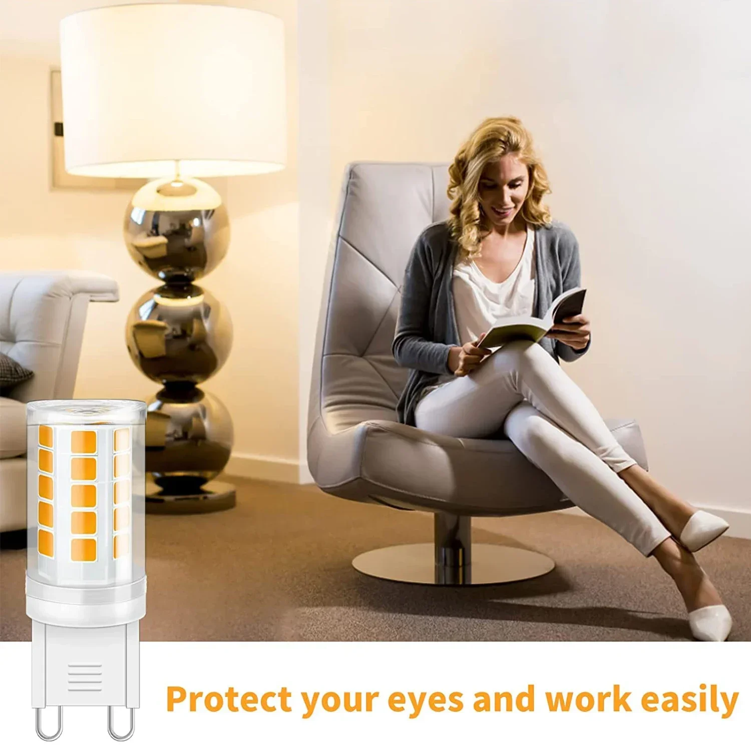 3/8 حزمة G9 LED لمبات 3 واط أبيض/دافئ أبيض لا وميض LED مصباح 33 واط لمبة هالوجين مكافئة الثريا قلادة مصابيح كهربائية الذرة