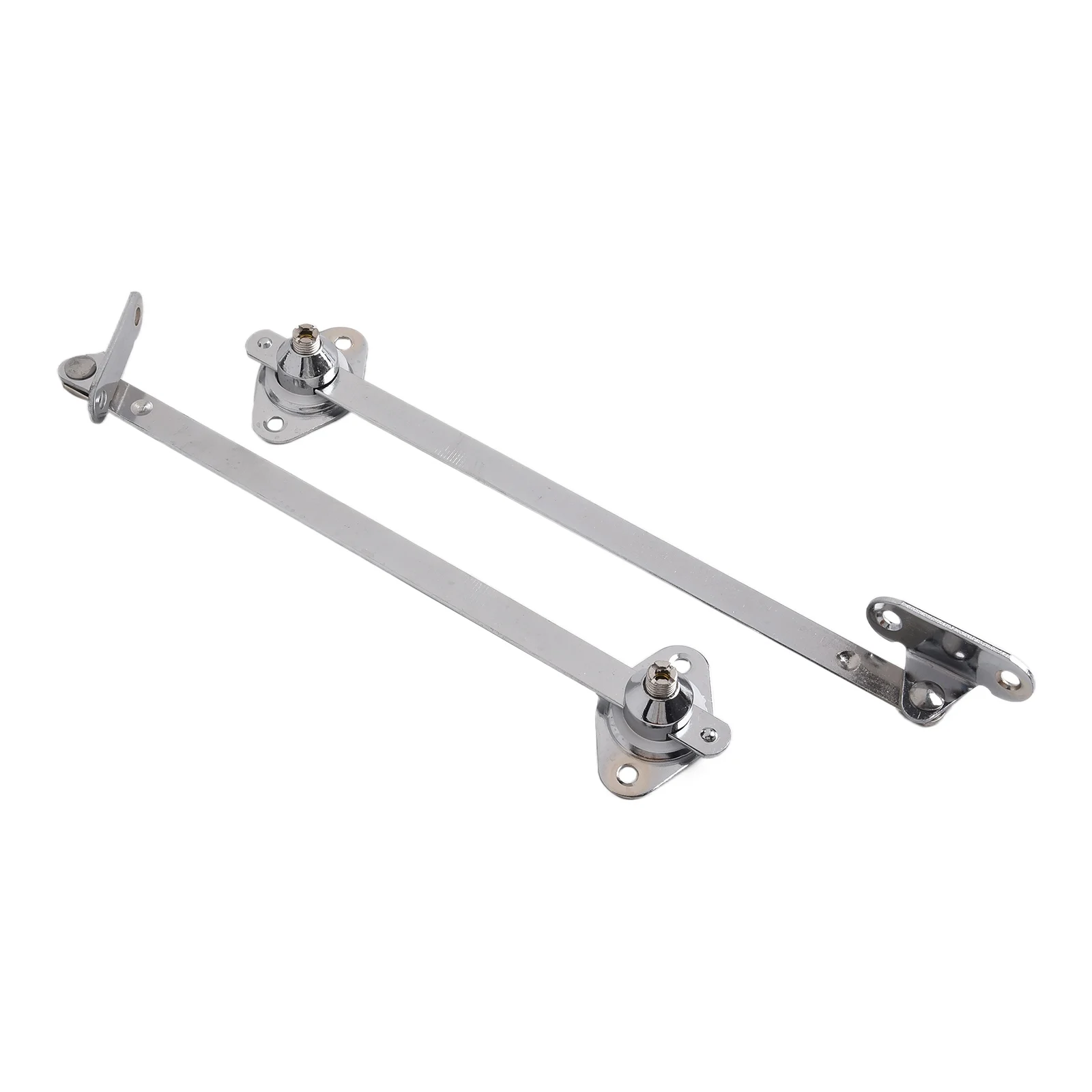 Set of 2 Flap Stay Hinges and Drop Lid Supports with Sliding Rail Designed for Cabinet Doors to Hold Position Firmly