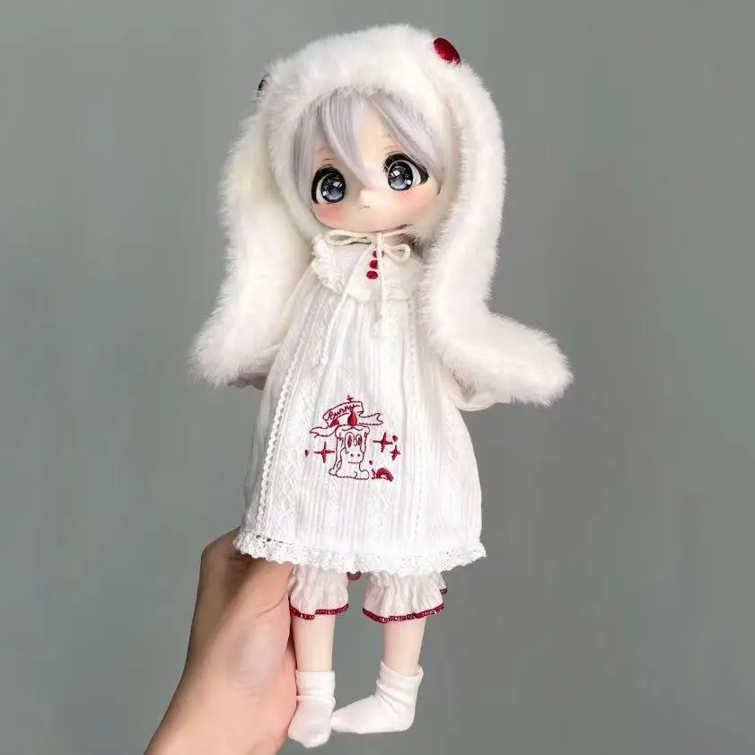 1/6 roupas de boneca terno para 30cm bjd boneca menina brinquedos coelho pijamas roupas vestir-se jogar casa moda boneca acessórios, sem boneca