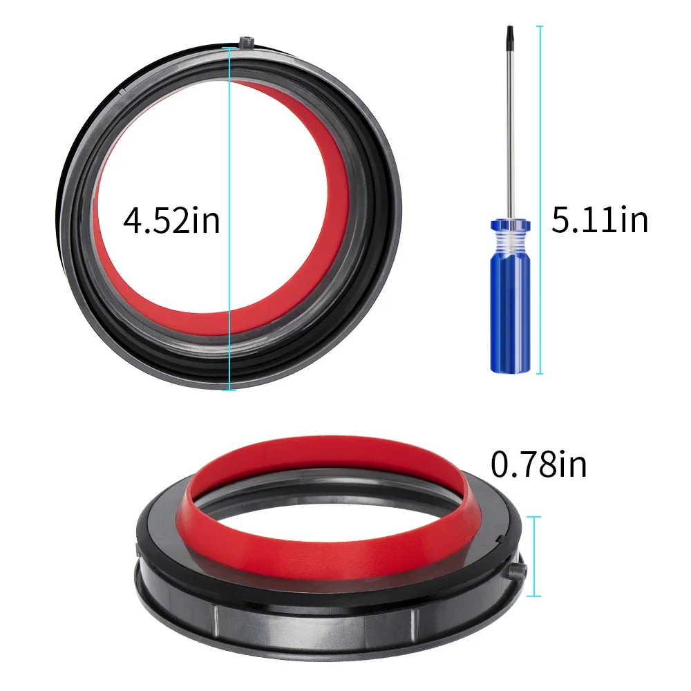 1 Pc Dustbin Bottom Lid Seal Rubber Ring for Dyson Hoover V11 V15 Waste Container Accessories