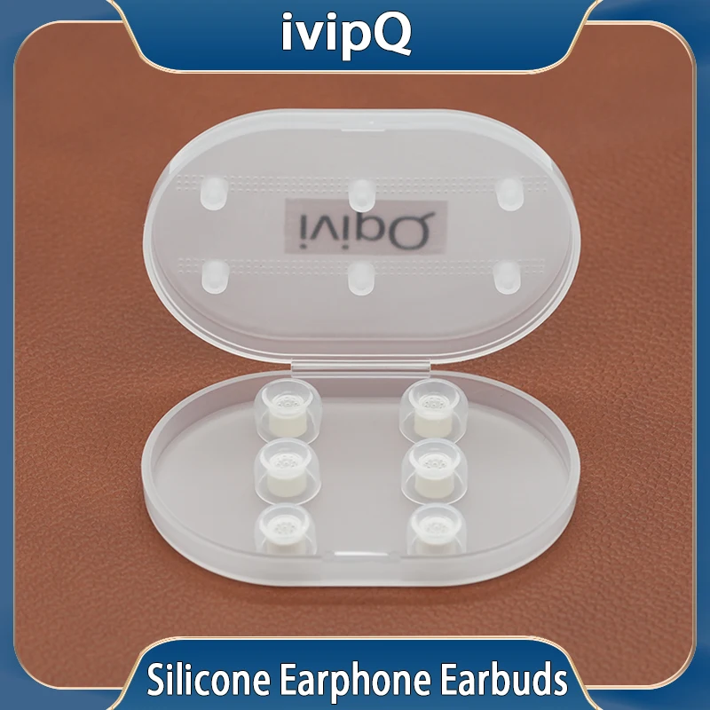 ivipQ V15 In-Ear Silicone Earphone Eartips 3Pairs for S/M/L Size Headphone Accessory Wired Headset Earbuds