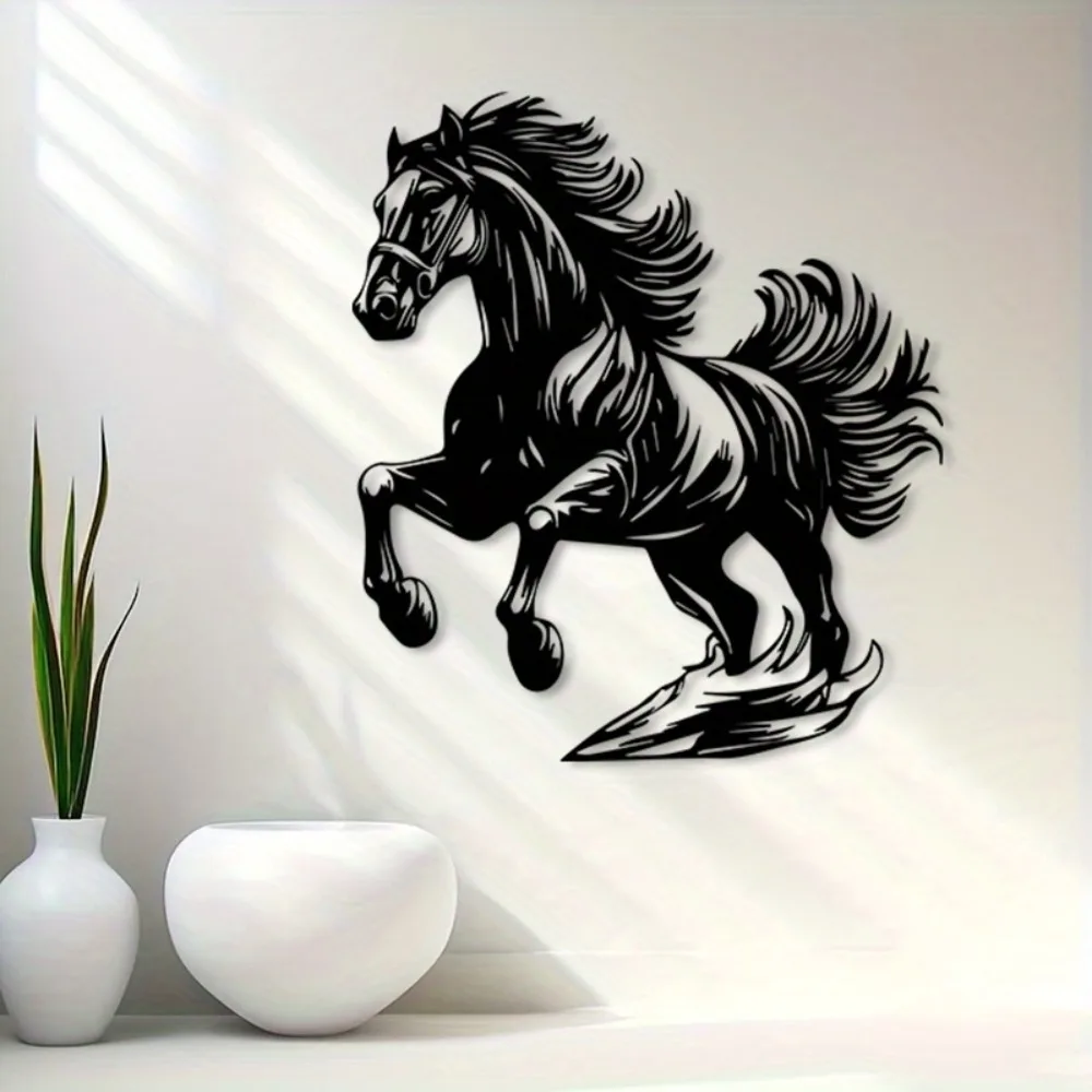 CIFBUY Sculpture murale vintage en fer avec crochet, décoration d'intérieur noir et blanc