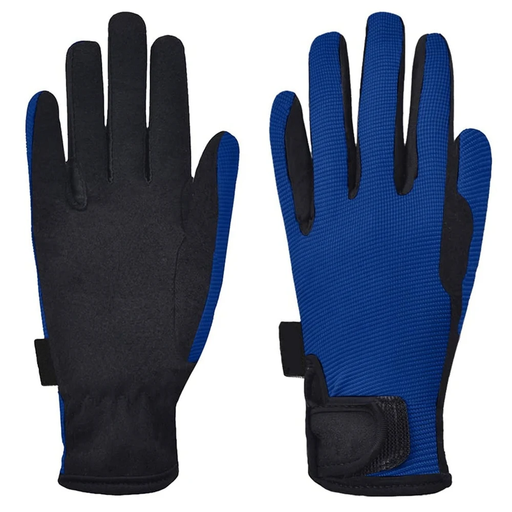 Best Selling Durable Grip Genuine Leather Breathable Outdoor Men's Customizable Equestrian Protection Horse Riding Gloves Hot