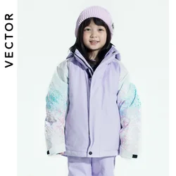 VECTOR Ski Professional Children's Ski Jacket Warm Waterproof Boys Girls Outdoor Skiing Snowboarding Winter Ski Kids