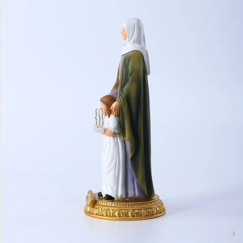 8 Inches Saint Anne with Mary Religious Renaissance Figurine Statue Home Decoration Christian Saint Statue