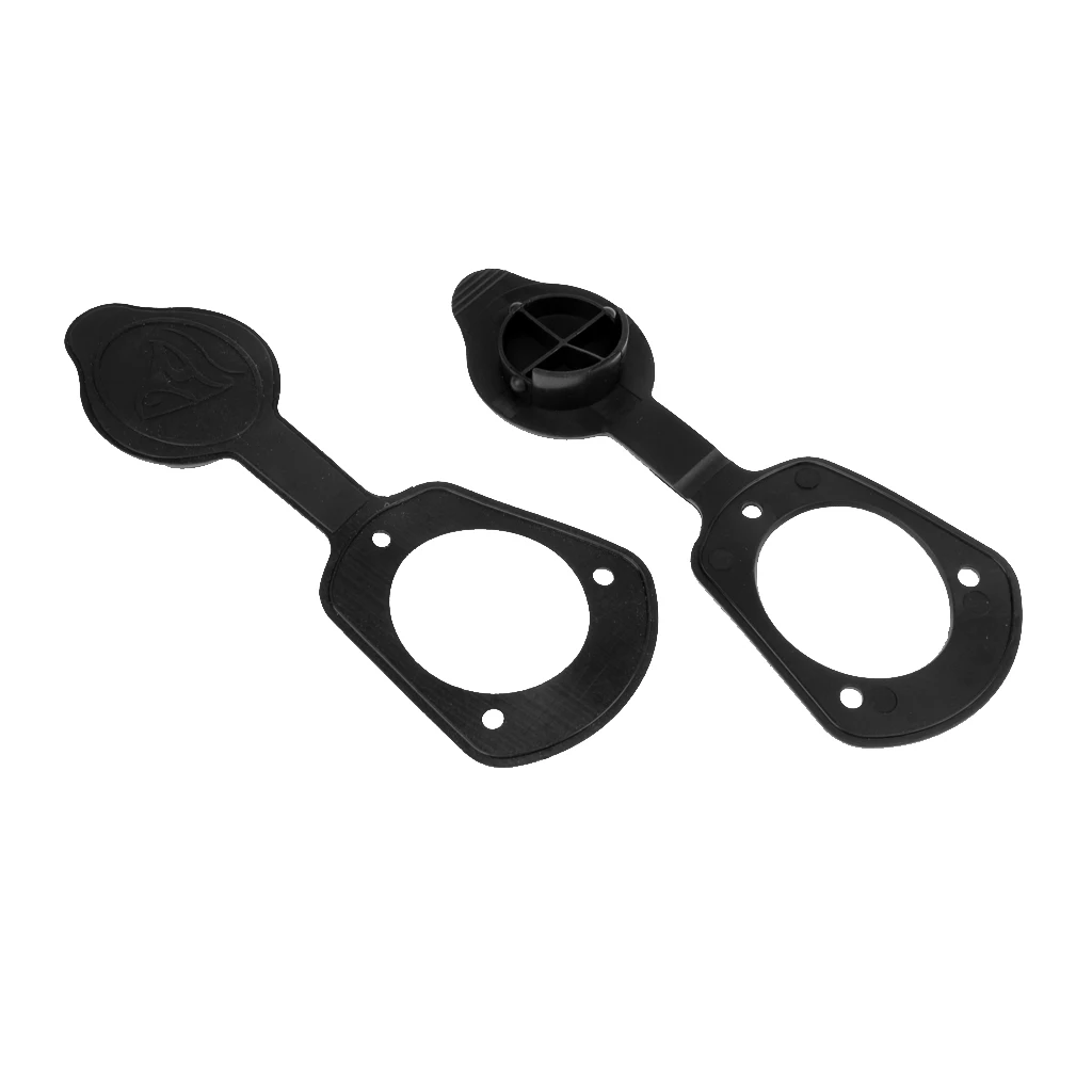 2 Pieces Large Black Color ABS Cap Gaskets for Flush Mount Fishing Rod Holders Canoe Boat Kayak Accessories